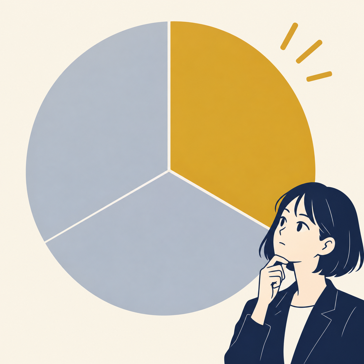 全体の3分の1を上限とする比率を示す図解