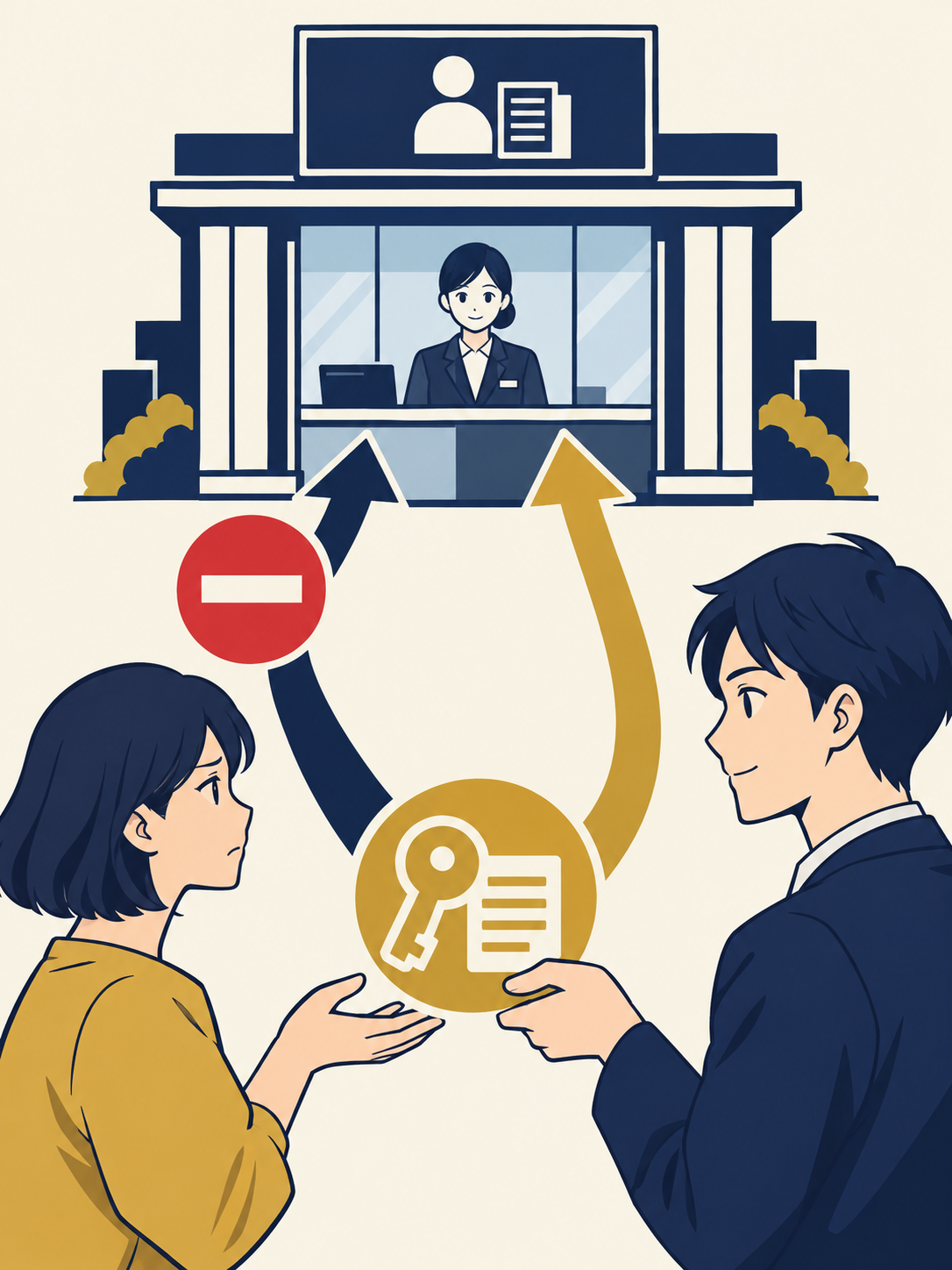 身内による信用情報開示請求において直接の請求は不可であり本人の同意や委任などの正当な権限が必要となる関係性を示す図解