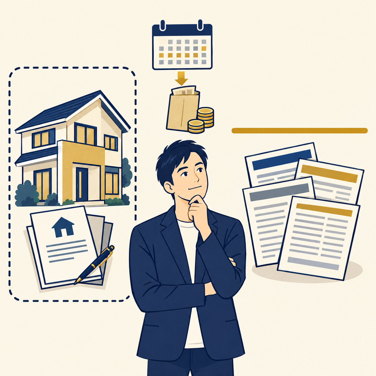 小規模個人再生の利用条件のイメージ図。住宅ローンは別枠に分け、カードローンや消費者金融などの無担保の借入だけを合計して5000万円以下かどうかを判定し、あわせて継続した収入の見込みがあることを示す。